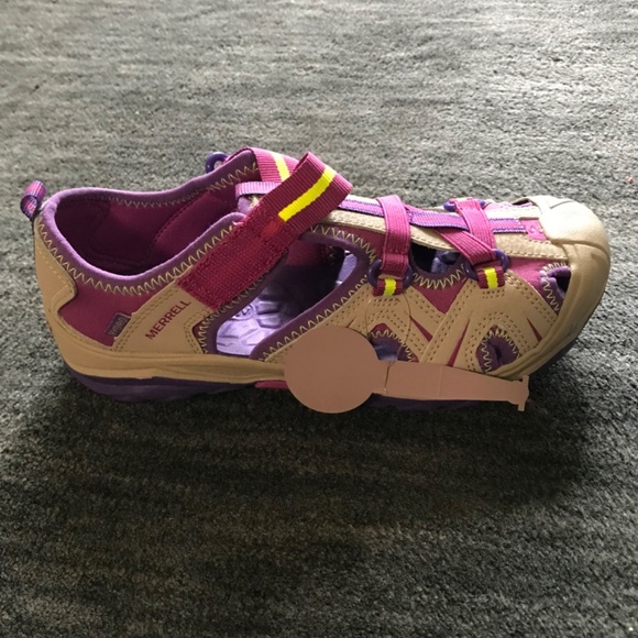 Merrell Girls' Water Sandals - Purple/Pink Multi - Size 4 - Picture 5 of 10